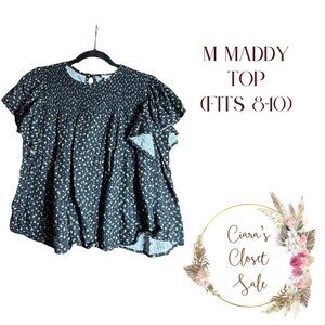 LuLaRoe Maddy Flutter Sleeve Top